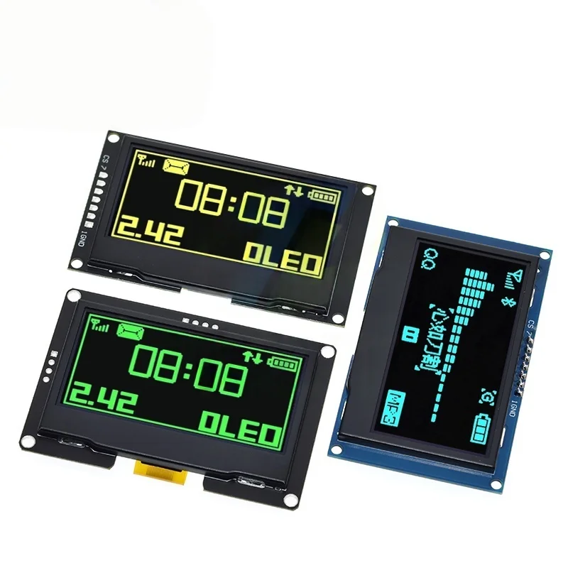 2.4" 2.42 inch 128x64 OLED LCD Display Module SSD1309 12864 7 Pin SPI/IIC I2C Serial Interface for Arduino UNO R3 C51