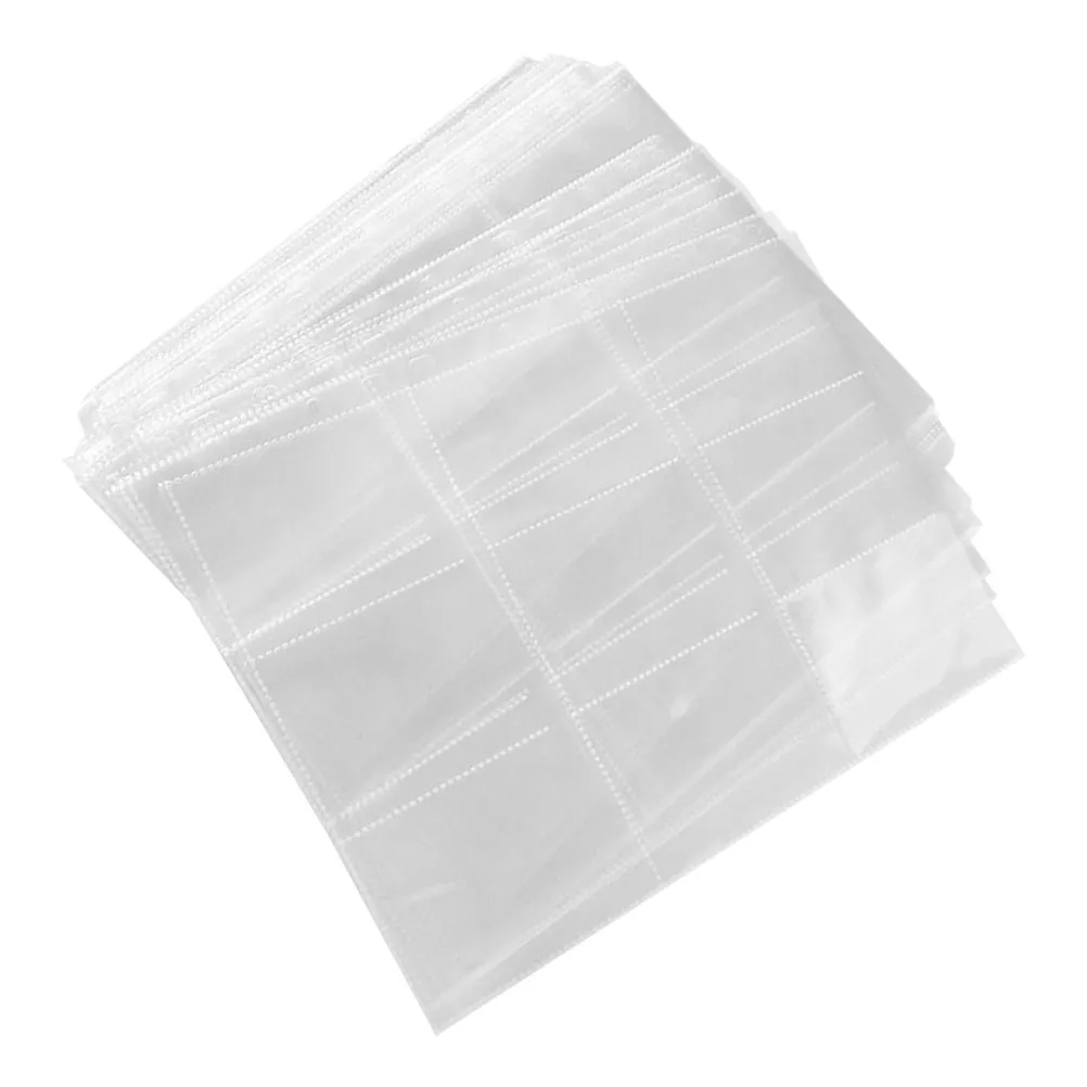 50-sheets-clear-card-sleeve-page-thick-plastic-photo-album-refills-photo-protector-binder-pockets