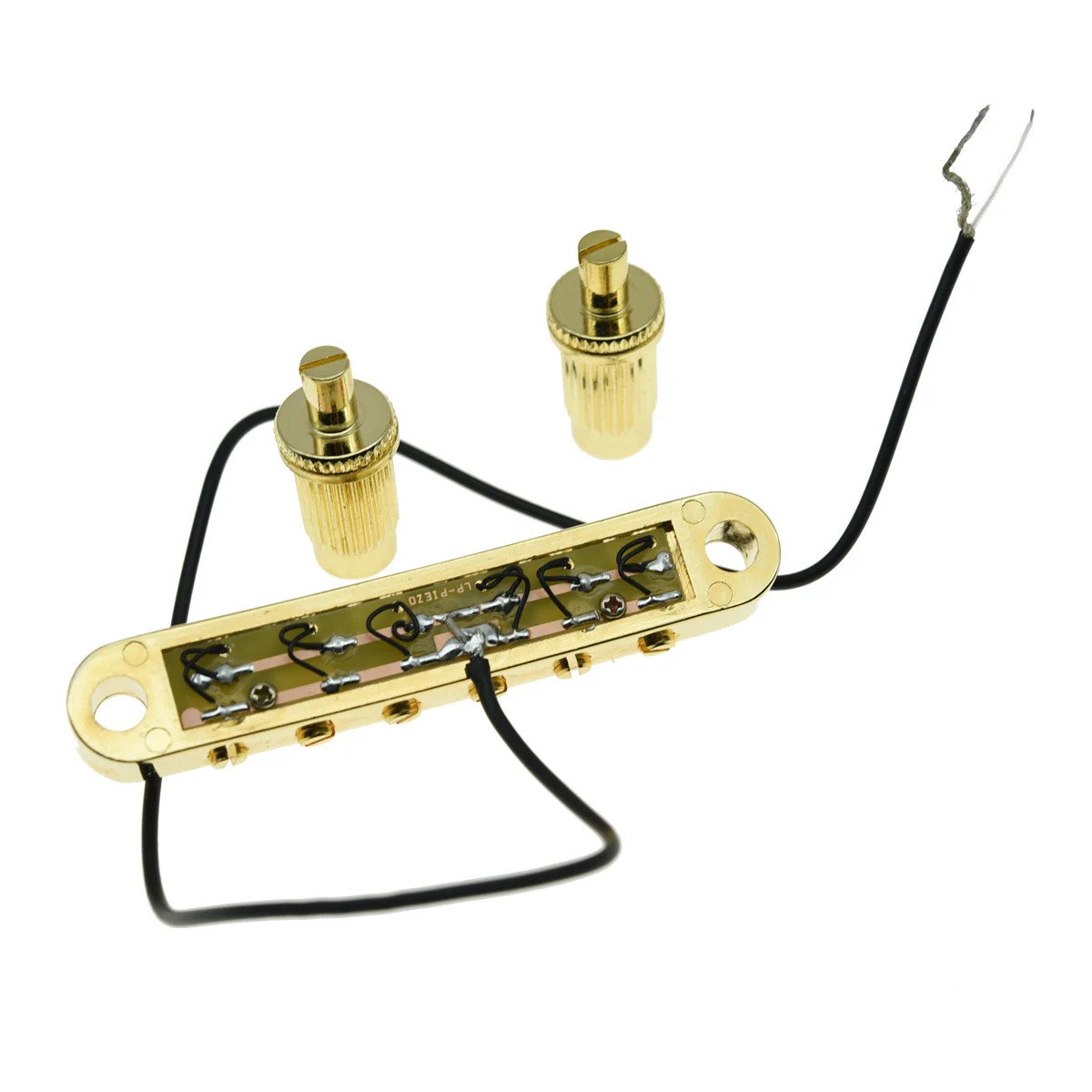 Dopro Guitar Tune-o-Matic Piezo Bridge Pickup LP Piezo Guitar Bridge Pickup for Les Paul/SG/ES Chrome/Black/Gold