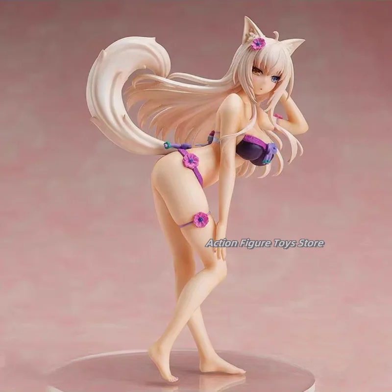 

Cute Beauty Seductive Cat Girl Swimming Outfit Coconut Swimsuit PVC Action Anime Figure Model Toys Original Collection Doll Gift