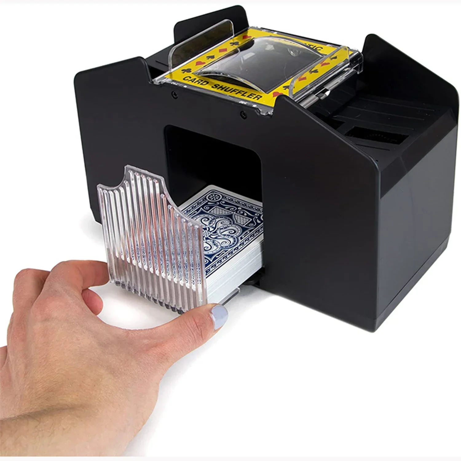 Card Shuffler 2/4 Decks Automatic Shuffle Machine Playing Cards Fully Automatic Playing Card Shuffle Machine Cards Shuffler