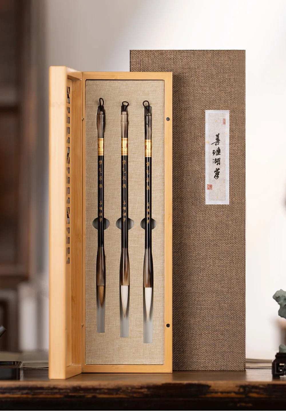 Wolf hair, sheep hair and hair brush boutique high-end set, study four treasures, a complete set of Chinese painting tools