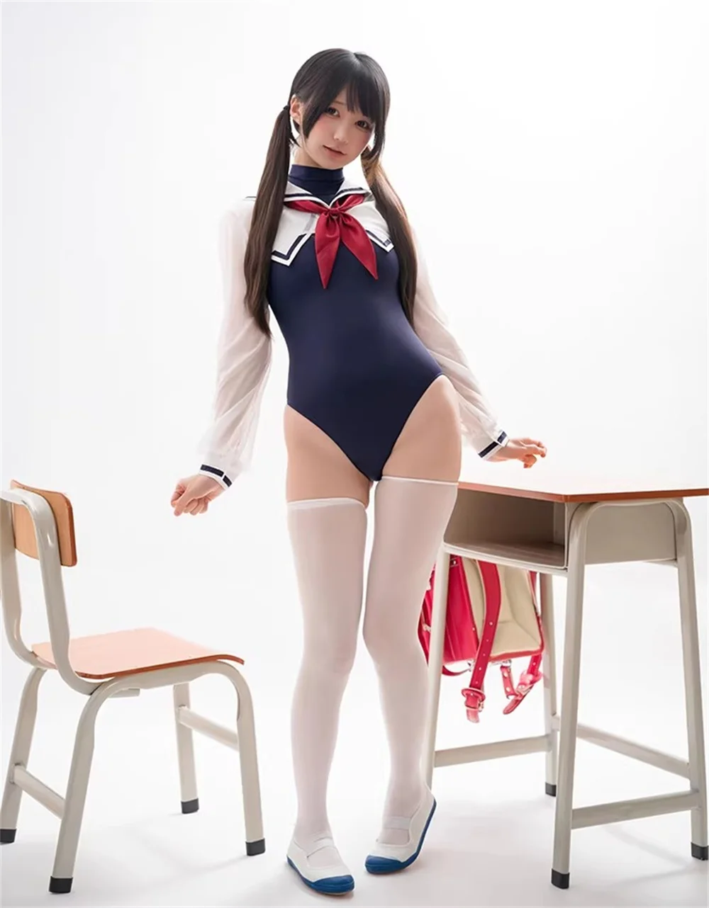 Dirty Japanese Style JK Sailor Swimsuit Women Cute Heart Hollow Out Two Piece Bathing Suit Academy Uniform Swimwear