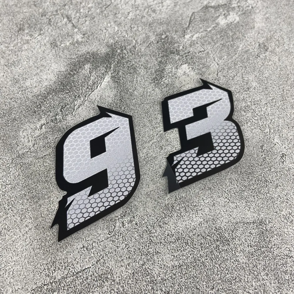 1PC 0123456789 Funny Honeycomb Style Number Motorcycle Stickers Motorbike Fuel Tank Side Panels Scooter Helmet DIY Vinyl Decals image 6