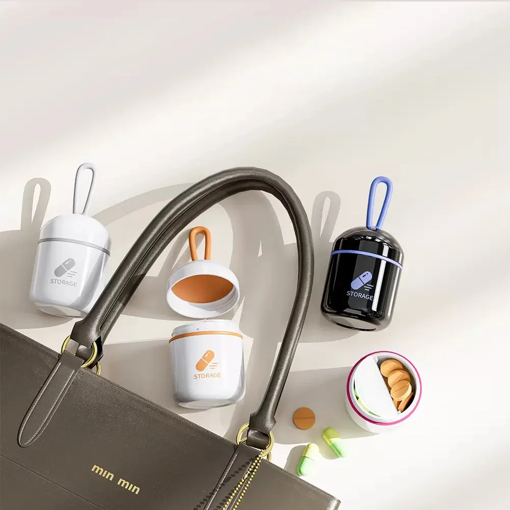 قطعة واحدة من صندوق الأدوية الصغير - صغير الحجم ومريح ومقاوم للماء والرطوبة - صندوق تخزين حبوب الدواء المنزلي #6