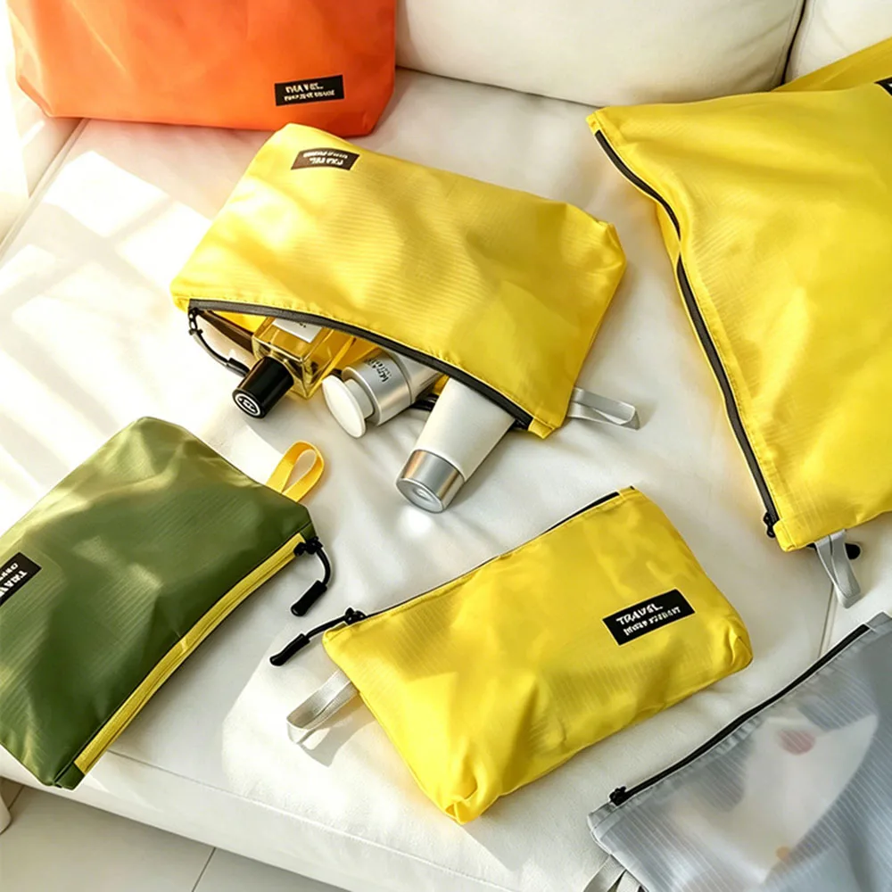 Ultraleichte Wasserdichte Reise-Aufbewahrungstasche Silikonbeschichteter Nylon-Organizer-Beutel zum Anklemmen an Camping- und Wanderrucksäcke – Detail 5