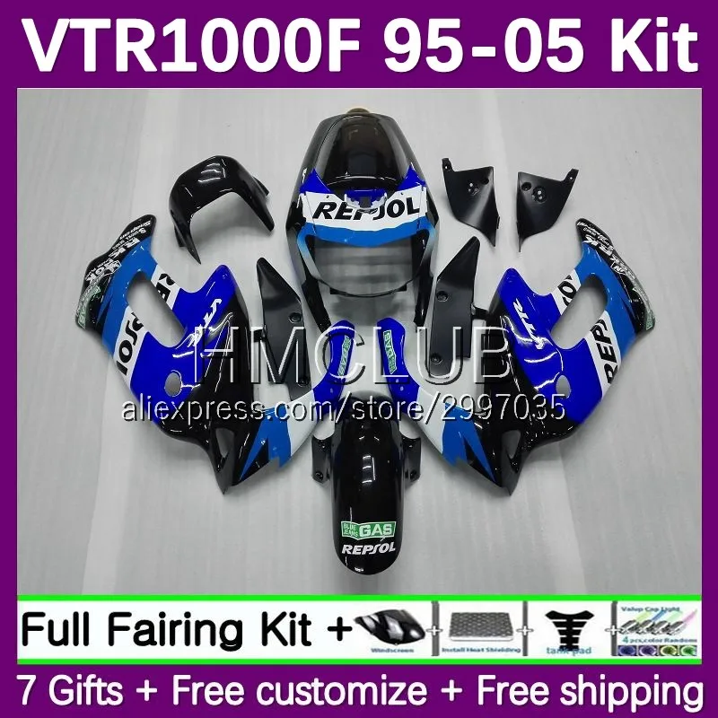 Fairings For HONDA VTR1000F SuperHawk blue respol 1995 1996 1997 1998 1999 2000 25No.24 VTR1000 VTR 1000 F 1000F 01 02 03 04 05