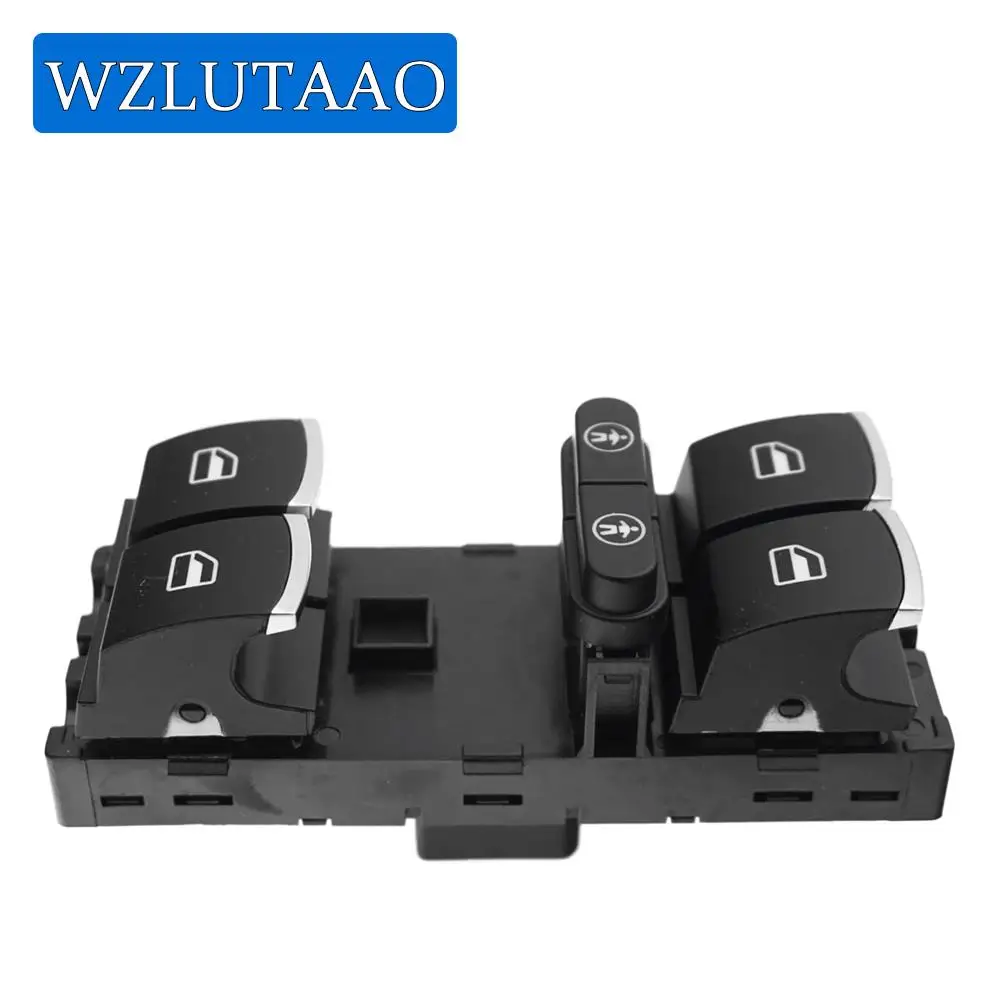 Chrome Master Power Window Switch Button 7P6959857 7P6 959 857 For VW Touareg Sharan Touran Seat Alhambra 2011-2016