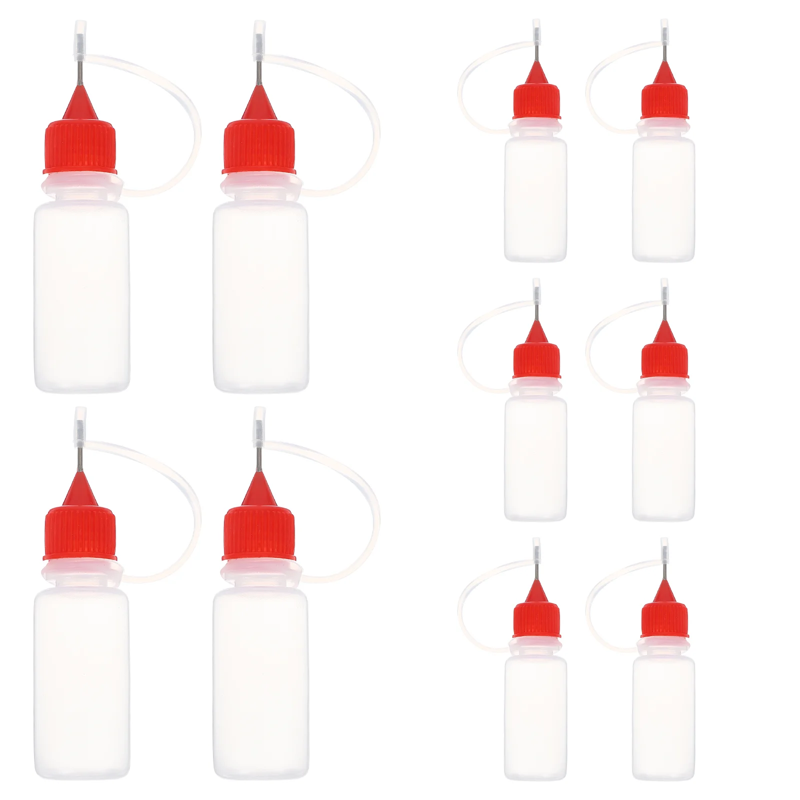 10 Pcs Precision Squeeze Dispensing Bottles PE Pointed Mouth Applicator Refillable Uniform Dropping Control Paint Ink