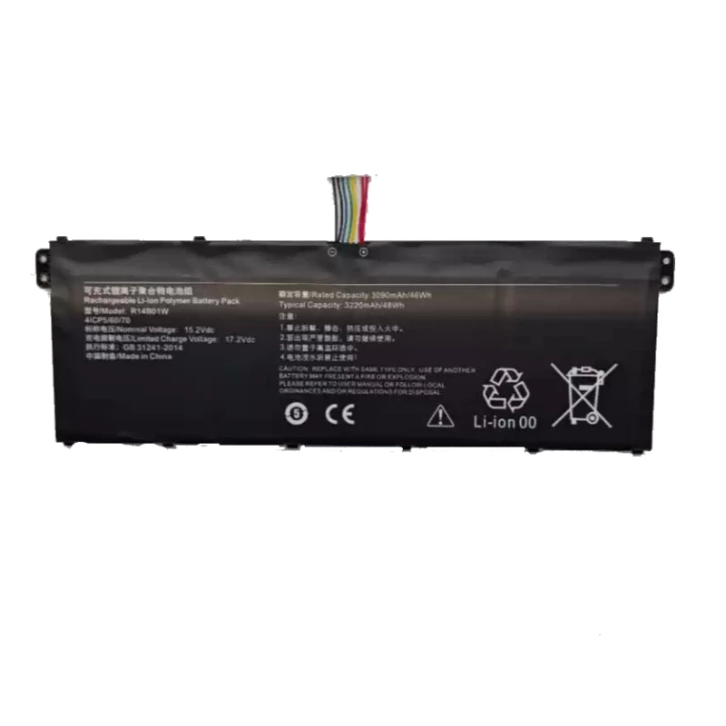 R14B01W 41CP6/47/64 15.2V 46Wh 3220mAh Laptop Battery For Redmi Book14 XMA1901-AA/AG/DA/DG Rechargeable Lithium Battery