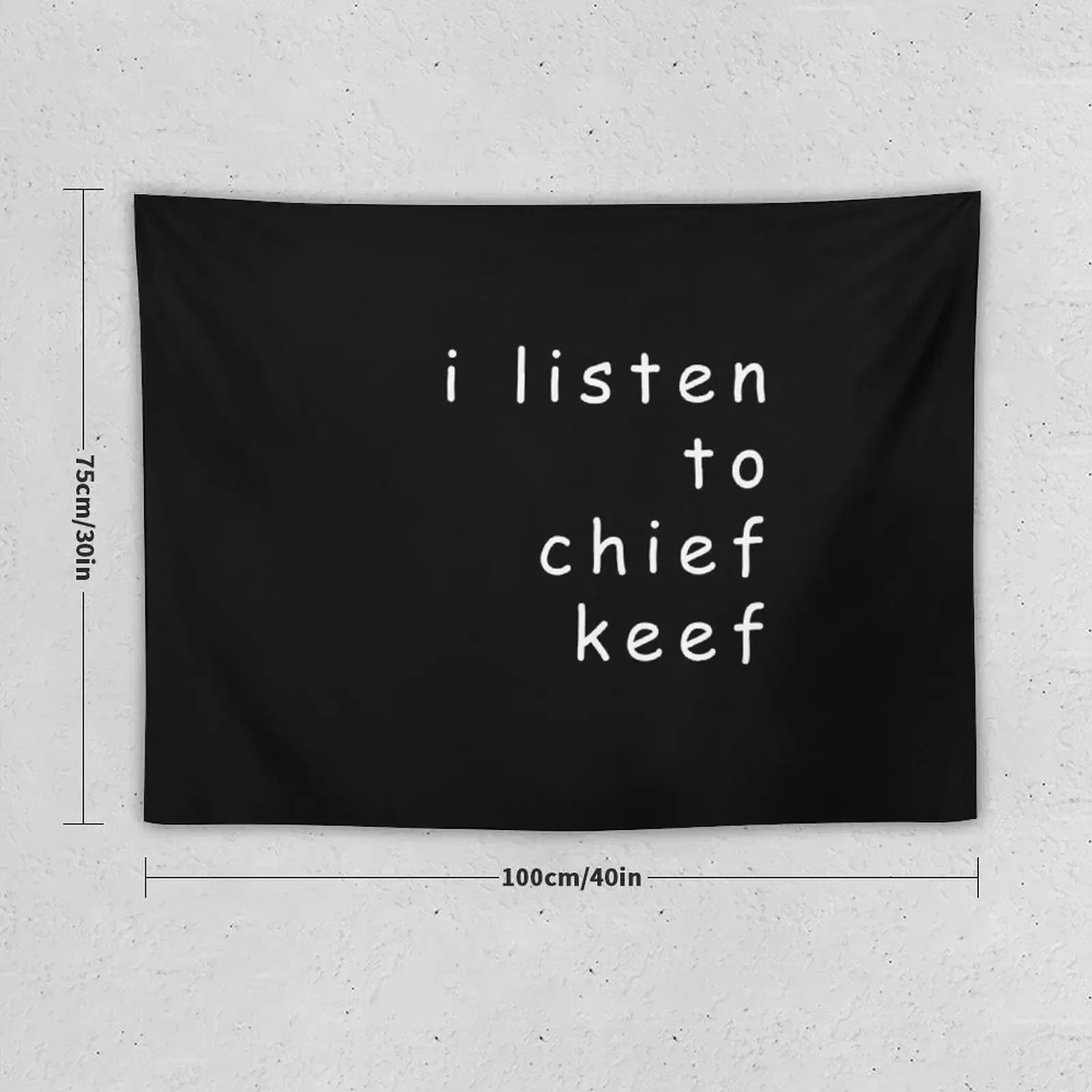 I Listen To Chief Keef Comic Sans Design - Black Tapestry Nordic Home Decor Decor Home Decoration Home Tapestry