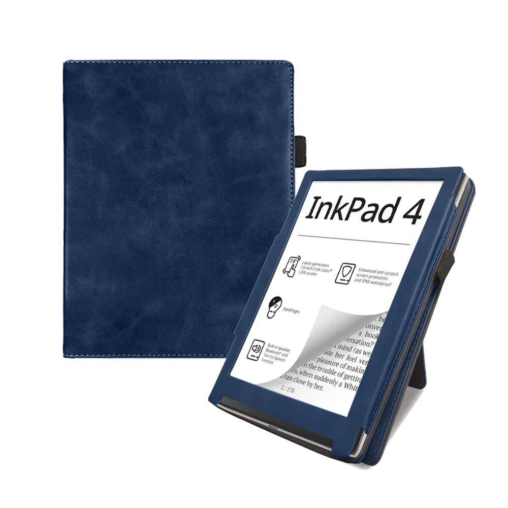 Hoesje Voor Pocketbook Inkpad 4 Ereader (2023 Release) - 7.8 Inch Premium Pu Lederen Boekenomslag Met Handband En Automatische Slaap/Waak