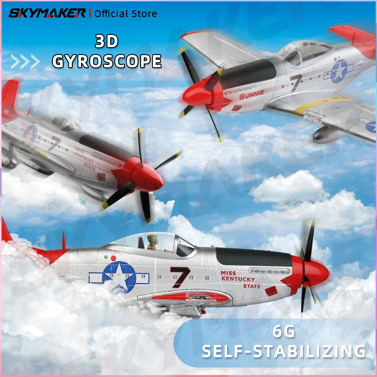 Wltoys A280 RC Plane 2.4G 4CH 3D6G Mode Aircraft P51 Fighter Simulator with LED Searchlight RC Airplane EPP Toys for Children