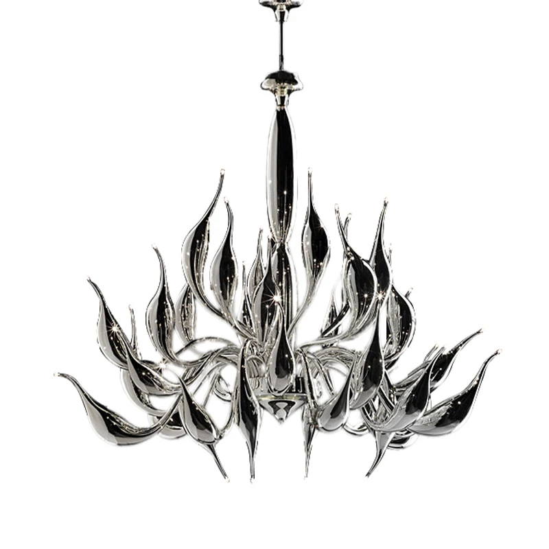 

Large Chandelier Light For Foyer Staircase Lobby Italian Swan Neck Chandelier For Living Room Dining Room Hanging Light Fixture