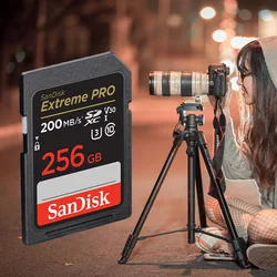 SanDisk Ultra/Extreme/Extreme PRO SD-kaart 256GB 128GB 64GB SDXC 32GB SDHC-geheugenkaart C10 U1 U3 Carte SD-kaart voor camera 4K UHD