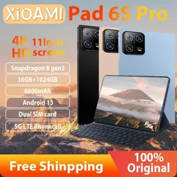 Global Version Original Pad 6S Pro HD 4K Android 13.0 Snapdragon 888 11inch 16GB+1TB 10000mAh Tablet PC 5G Dual SIM WIFI Mi Tab