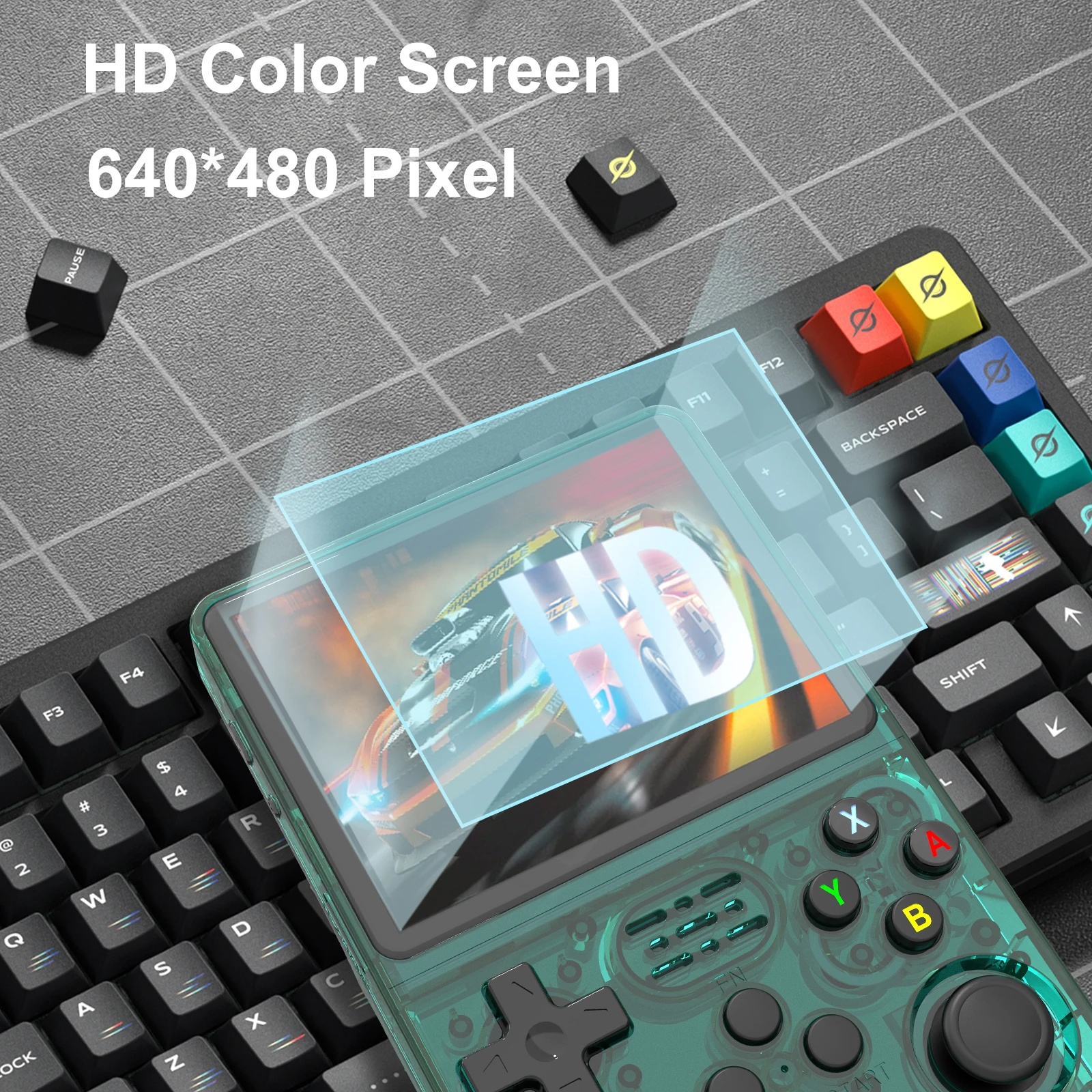 GAMINJA R36 ハンドヘルドゲームコンソール 3.5 インチ IPS 640x480 スクリーン内蔵 64 ギガバイトメモリクラシックゲームポータブルハンドヘルドゲームコンソール