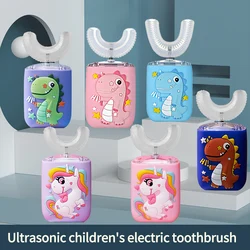 U-shaped electric toothbrush ultrasonic, cartoon shape, rechargeable toothbrush, 45 seconds timer, 6 levels of adjustment