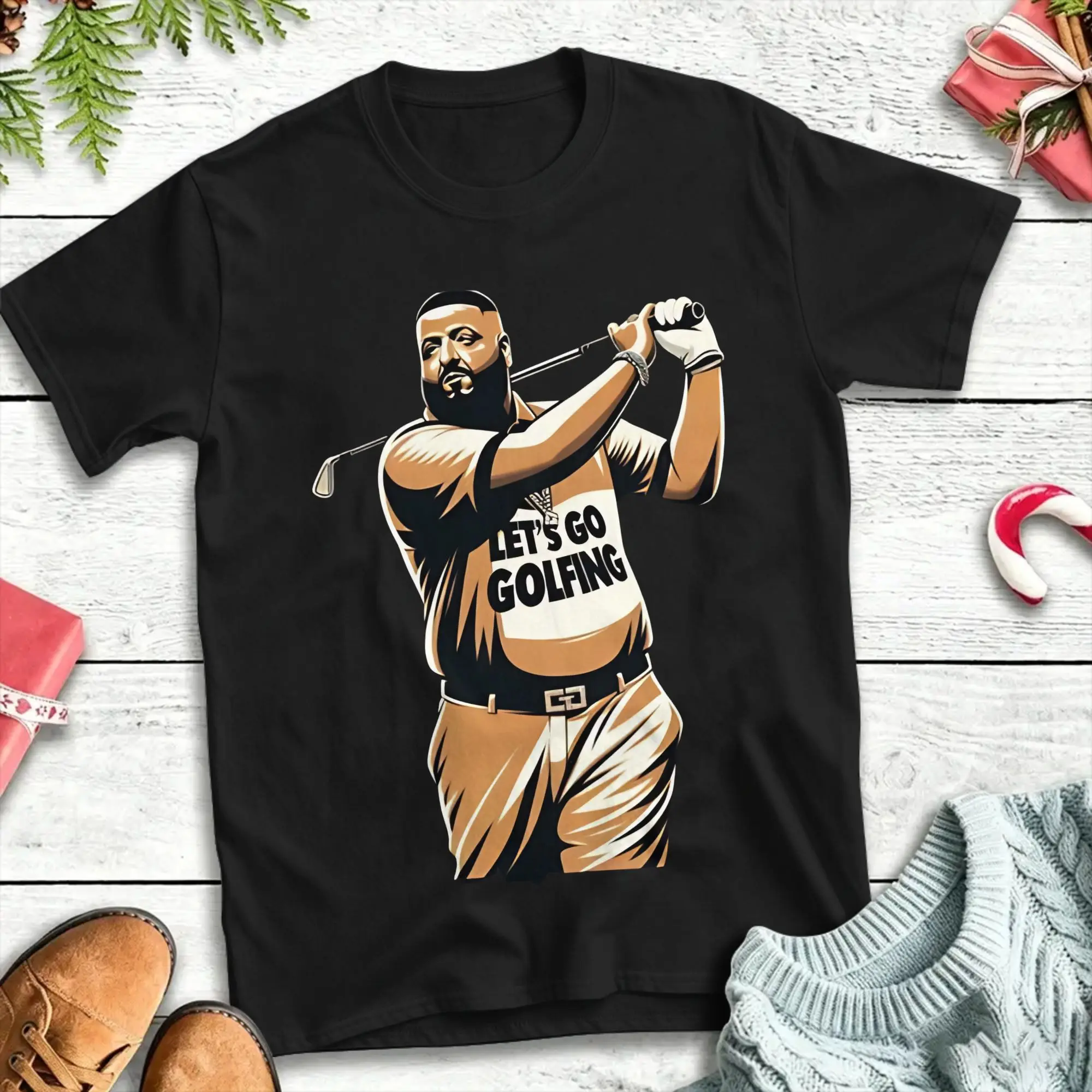 DJ Khaled Let's Go Golfing  T-Shirt Summer  Cotton T Shirts For Mens Casual Tee Shirt Short Sleeve Streetwear Top Tees