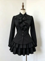 Gothic Punk Dress Ruffle Flare Sleeve Bow Front Tiered Mini Dress American 2000s Vintage Goth Style Women Casual Streetwear 2026 6