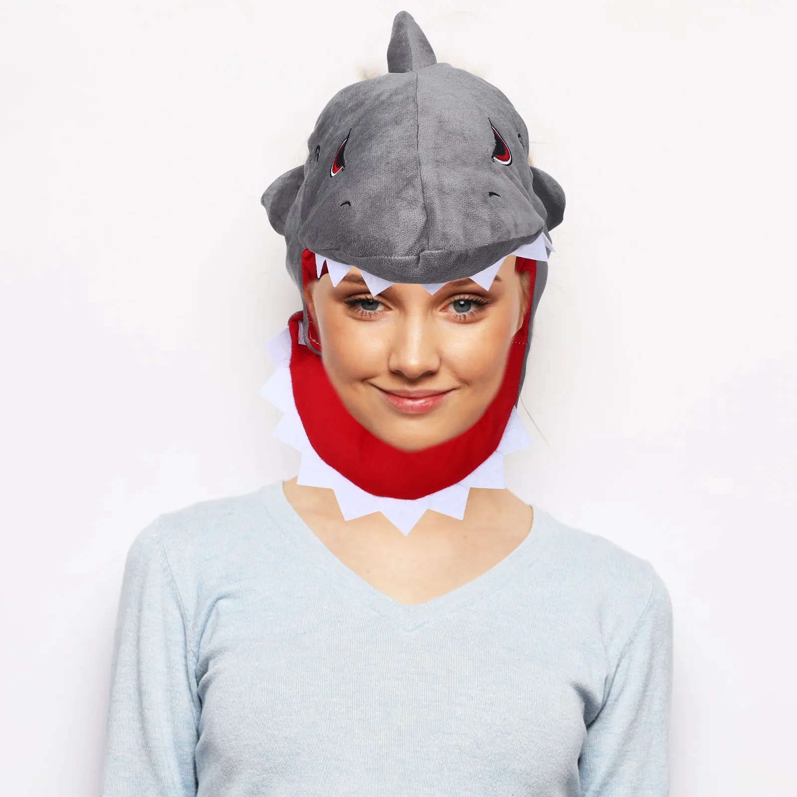 

Shark Headgear Hats Cartoon Comfortable Funny Costume Party Photo Prop for Masquerade Festival Carnival Cosplay