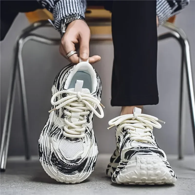 

Осень 2024, элитная модная модная мужская обувь, износостойкая легкая роскошная повседневная повседневная спортивная обувь с цветными блоками