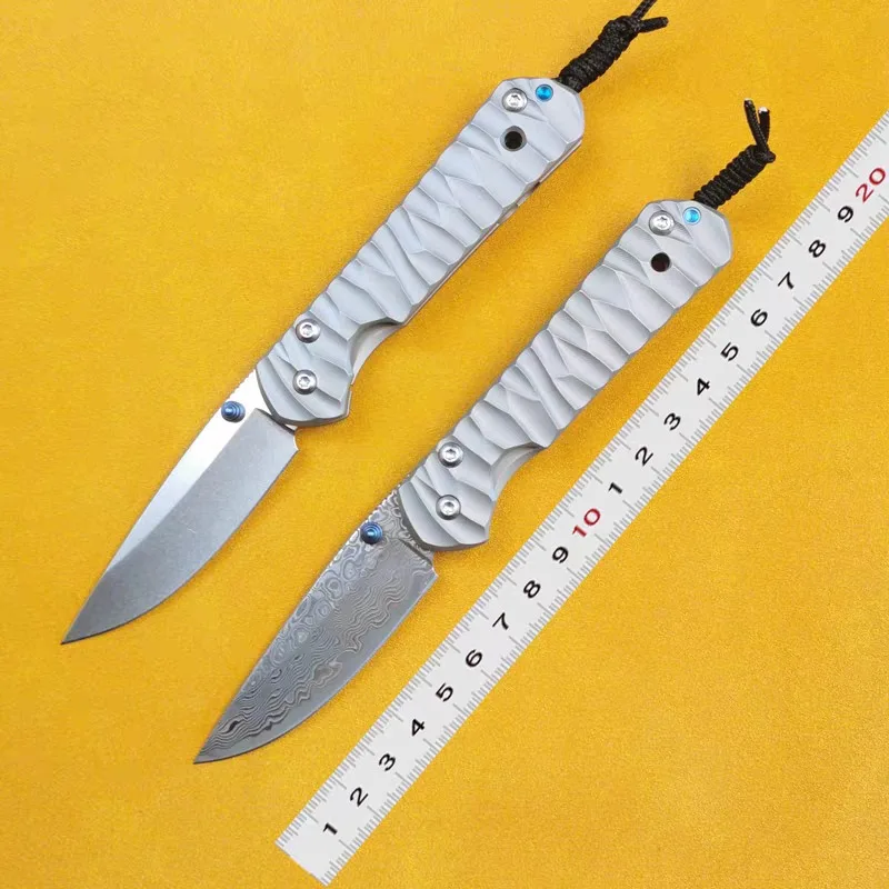 

Chris Reeve Pocket titanium knife D2 steel blade titanium alloy handle selbstverteidigung Hunting Survival Tactical edc knifes