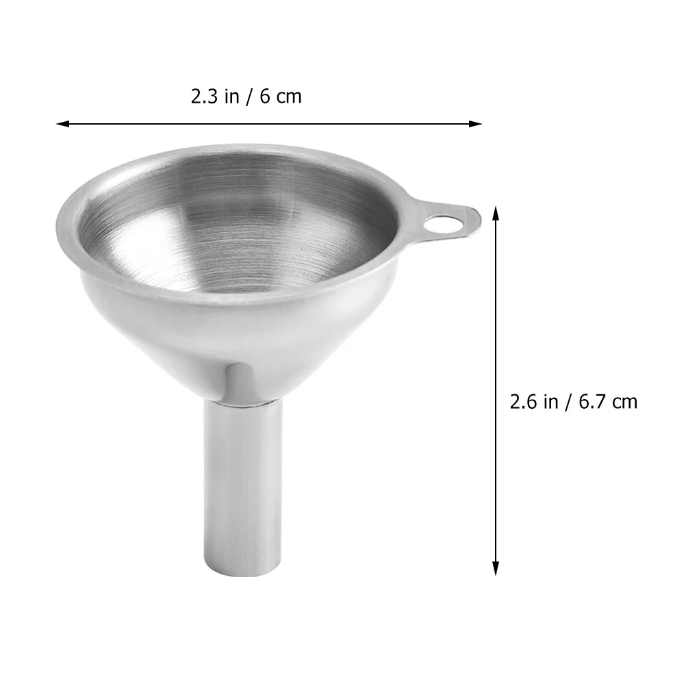 

Stainless Steel Funnel Heavy Duty Liquid Transferring Tool For Oil Vinegar Wine Gadget Filling Bottles Metal