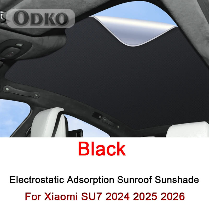 

Car Electrostatic Adsorption Sunroof Sunshade Cover Fit For Xiaomi SU7 2024 2025 2026 Heat Insulation Skylight Sticker Accessory