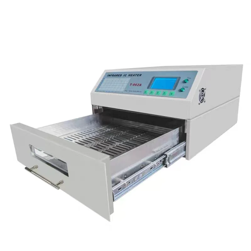 T-962 220V Reflow Equipment T-962 Infrared Reflow With Smoke Channel Oven Furnace IC Heater BGA Rework Station