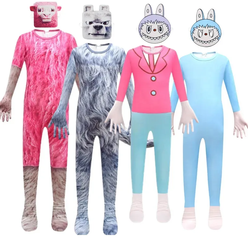 

Halloween Kawaii Animal COS Christmas Jumpsuit Kids LLABUBU Funny Jumpsuit Animal Fantasy Birthday Party Cosplay Halloween Costu