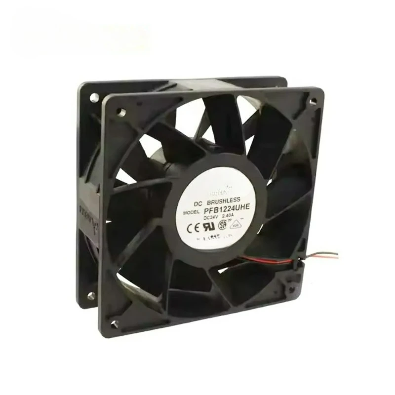 PFR1224UHE 24V DC 1.75A 42W 12038 120X120X38mm 12cm 2-Wires Double Ball Bearing Server Inverter Cabinet Axial Cooling Fan