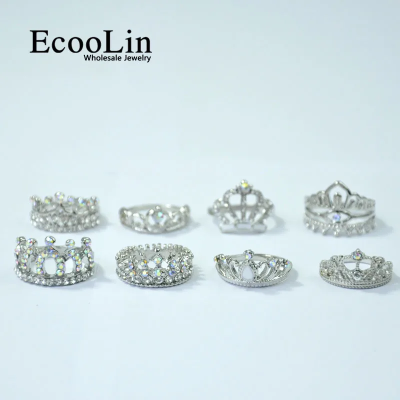 20Pieces Women Zircon Engagement Rings Wedding Rings Lots female anel Jewelry Austrian Crystals Jewelry 4024