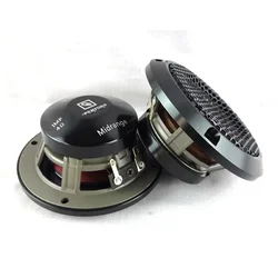 2PCS Car Audio Center 3.5 Inch 3 Inch Midrange Speaker Three-way Speaker Car QP Center Speaker Black