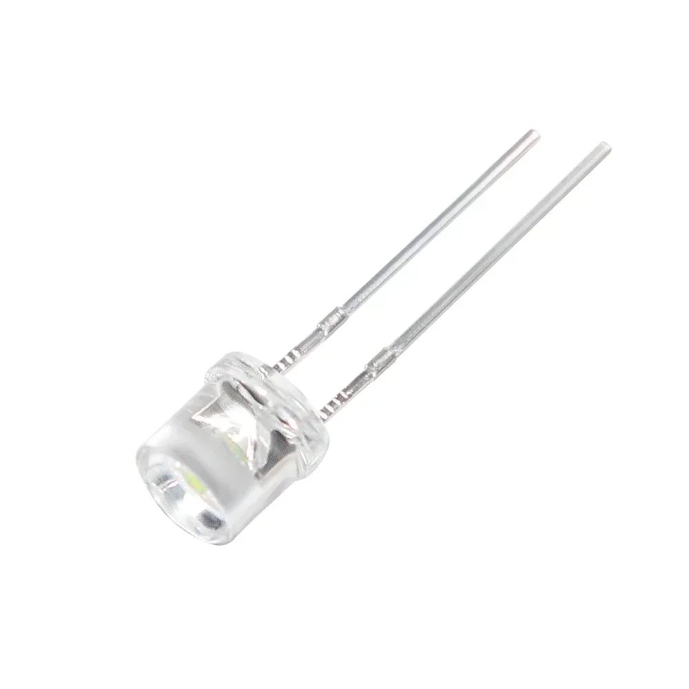 50/100PCS 5mm Led Flat LED Diode Transparent Red Yellow Blue Green White Led Lights Diod F5 Led Lights