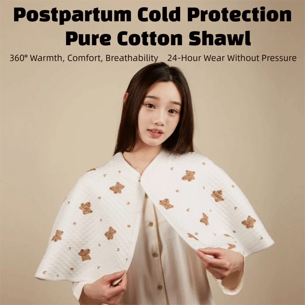 

Floral Printed Cotton Mother Cape Blanket Breathable Feeding Cover Cartoon Mommy Shawl Soft Keep Warm Summer Warm Shawl Cloak