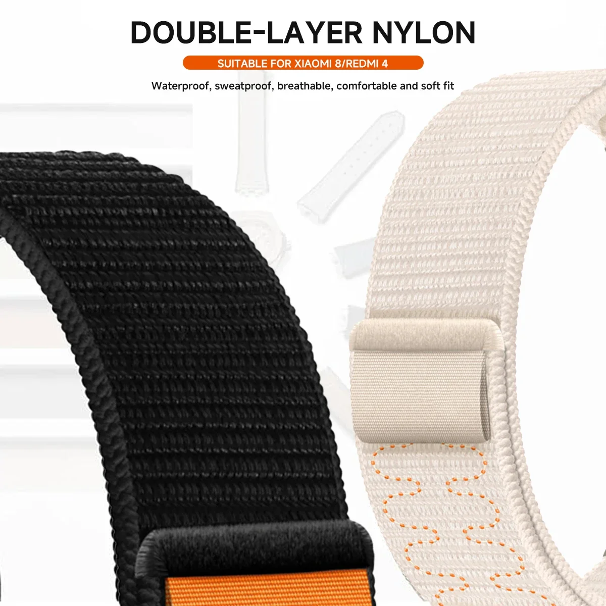 Breathable Strap for Xiaomi Redmi Watch 4/5 Nylon Loop Replaceable Wristband Smartwatch Belt for Mi Band 9/8 Pro Sport Watchband image 4