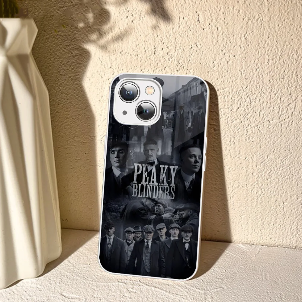 Classics Movie P-Peaky B-Blinders Phone Case Tempered Glass For Iphone 14 13 12 11 Pro Mini XS MAX 14Plus X XS XR Cover