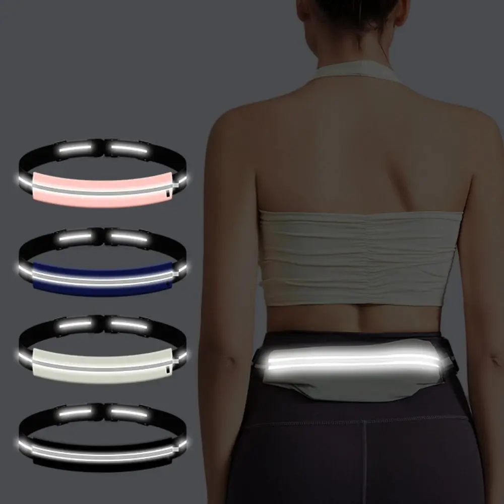 Nylon Running Belt Fanny Pack Phone Holder Adjustable Sports Waist Pack Ultra Light Zipper Running Waist Bags Athletic Runners