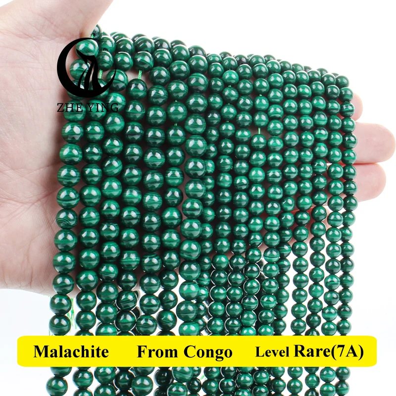 TOP Quality 100% 5A Natural Congo Malachite Stone Beads For Jewelry Making DIY Bracelet Necklace Accessories 15\'\'