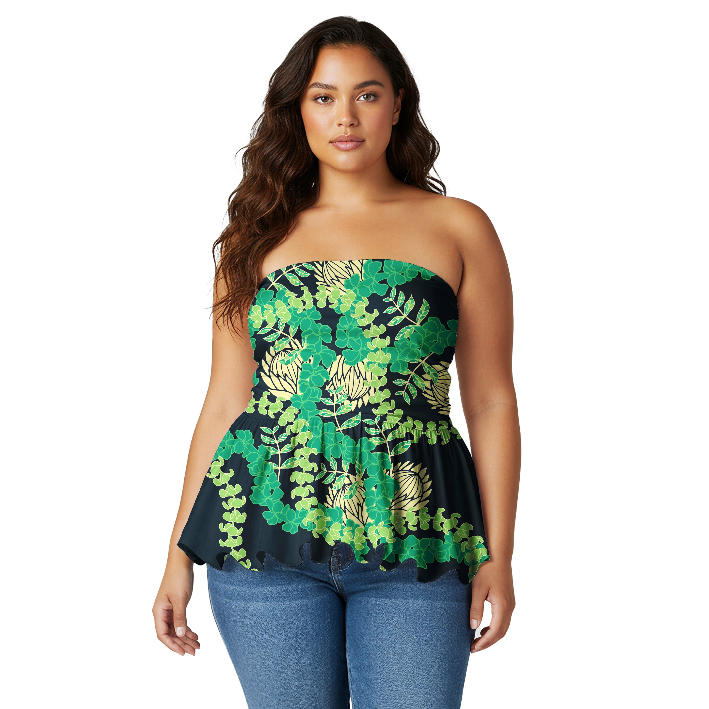 Высококачественные модные женские топы с островом, блузки, гавайский дизайн, тонкие красивые блузки с индивидуальным узором, блузки Mokihana Lei Craft