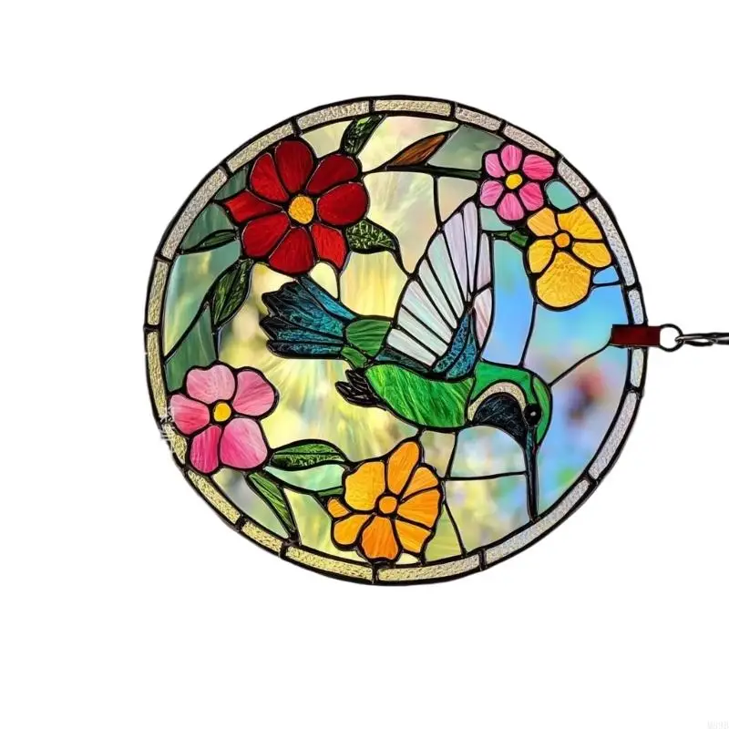Shatter Resistant Hummingbird Hanging Ornament For Window Door Interior Styling