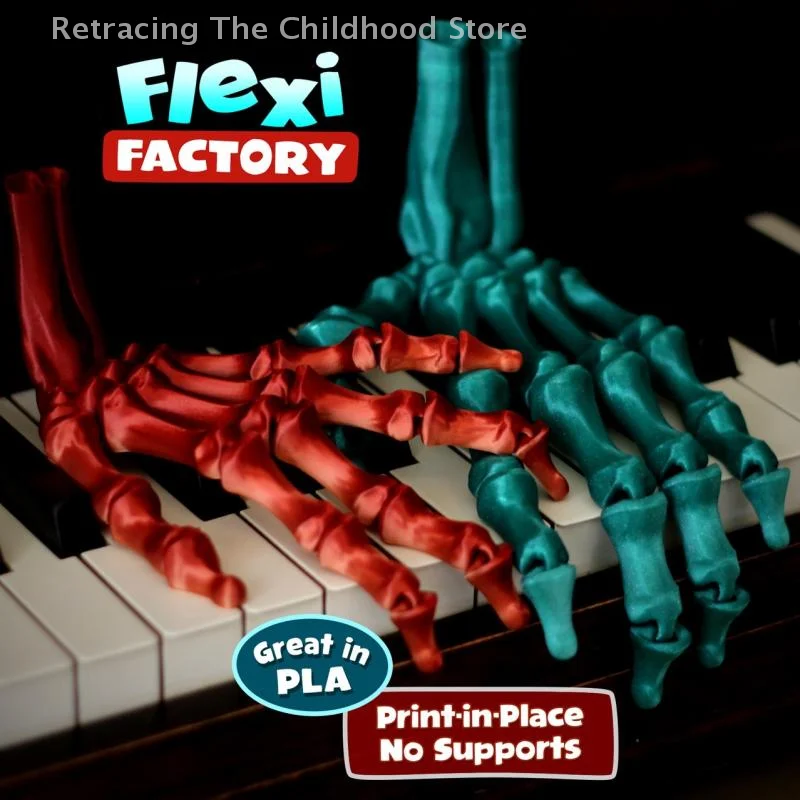 

1Pcs Funny 3D Movable Joints Skeleton Hand 13.5/19cm Flexible Articulated Palm Figurine Model Desk Toy For Stress Relief Random