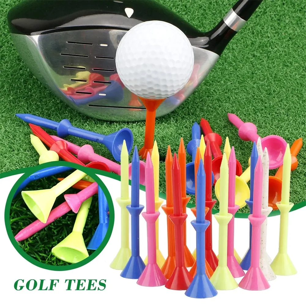 30/60-Pack Golf Tee Set - Unbreakable Golf Tees with Improved Durability, Reduced Friction, and Increased Drive Distance