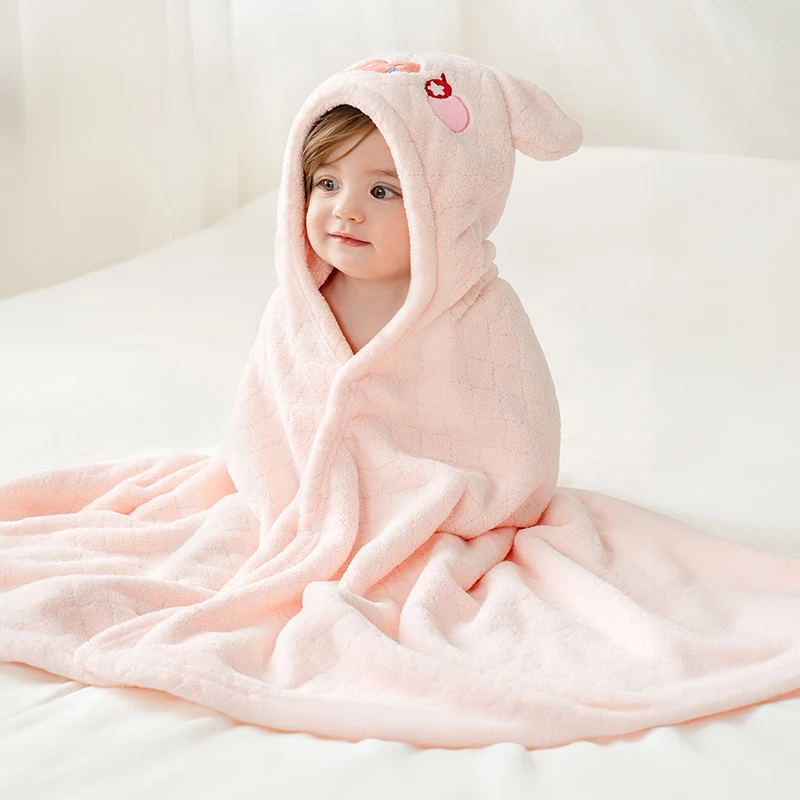 

OUYUN Детские полотенца-пончо с капюшоном в виде мультяшных животных, мягкие, для новорожденных, теплые, для сна, для мальчиков и девочек