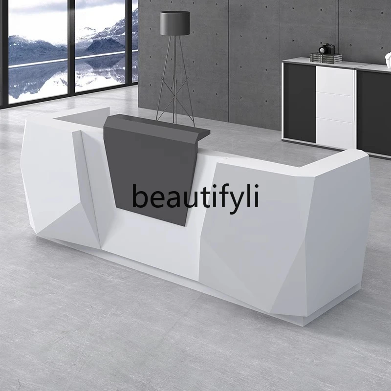 

Painting company Front desk Modern simple service Bar consultation Welcome reception Special-shaped counter