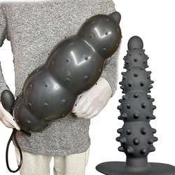 Biggest 12CM Inflate Anal Plug Huge Buttplug Dildo Spike Stimulate Sex Toys For Women/Men Masturbators Big Anal Toys Adult Goods