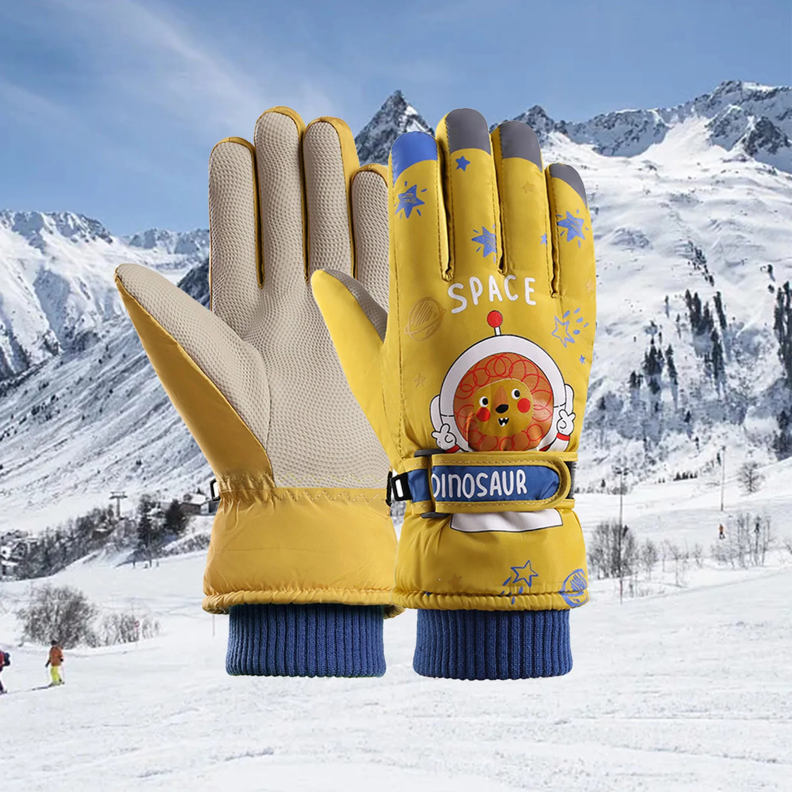 Gants Thermiques Imperméables et Coupe-Vent pour Enfant de 4 à 7 ans, Mitaines de Ski en Plein Air pour Bébé