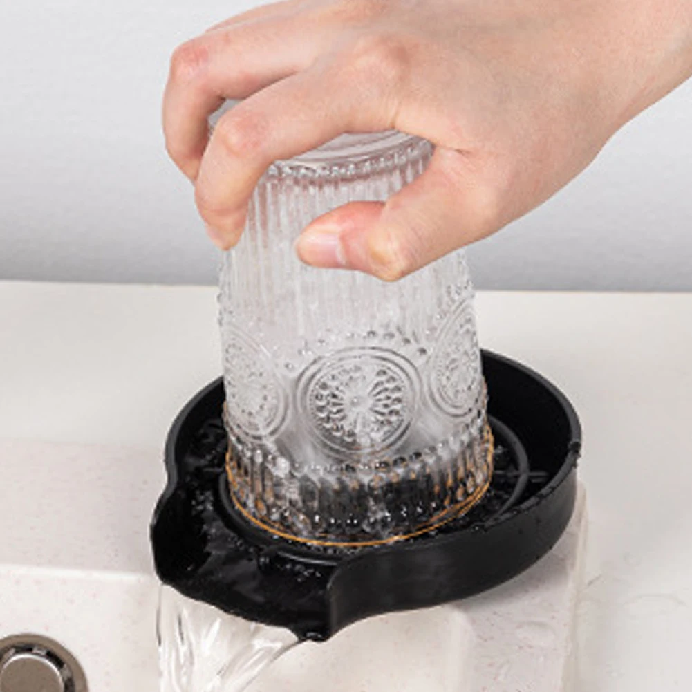 Automatic Glass Rinser Bar Beer Milk Tea Cup Cleaner Automatic Glass Cup Washer Bottle Washer Kitchen Sink Accessories