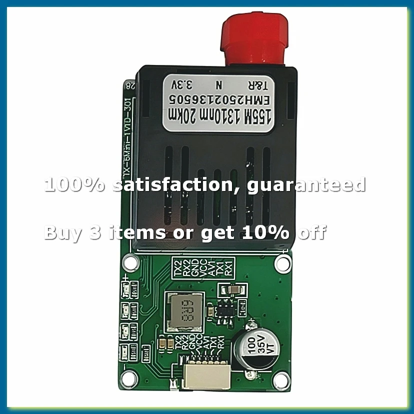 TTL Optical Transmitter Module for-Drone RX/TX/AV/VCC/GND Interface 20KM TTL to Fiber Optical Module Terminal Equipment